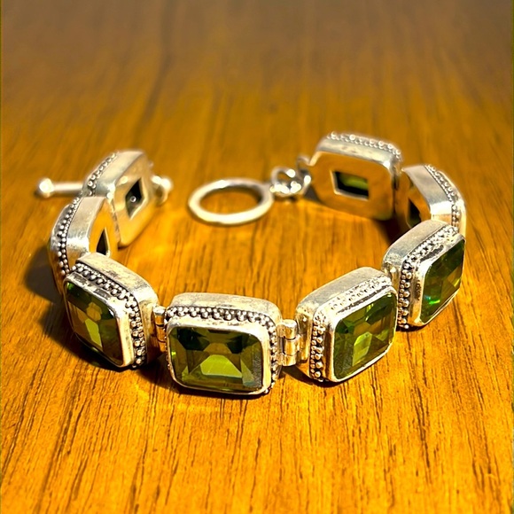 FNA a sterling silver 925 Vintage peridot bracelet - Picture 3 of 14